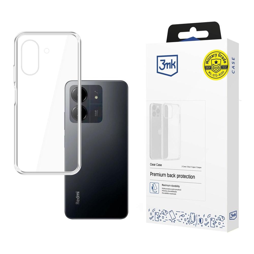 3mk genomskinligt skal för Redmi 13C / Poco C65 – transparent