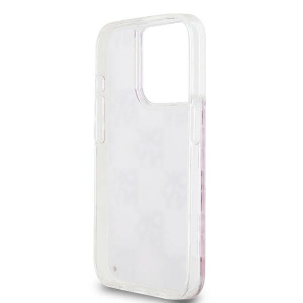 DKNY Liquid Glitter Multilogo iPhone 15 Pro-etui – lyserød