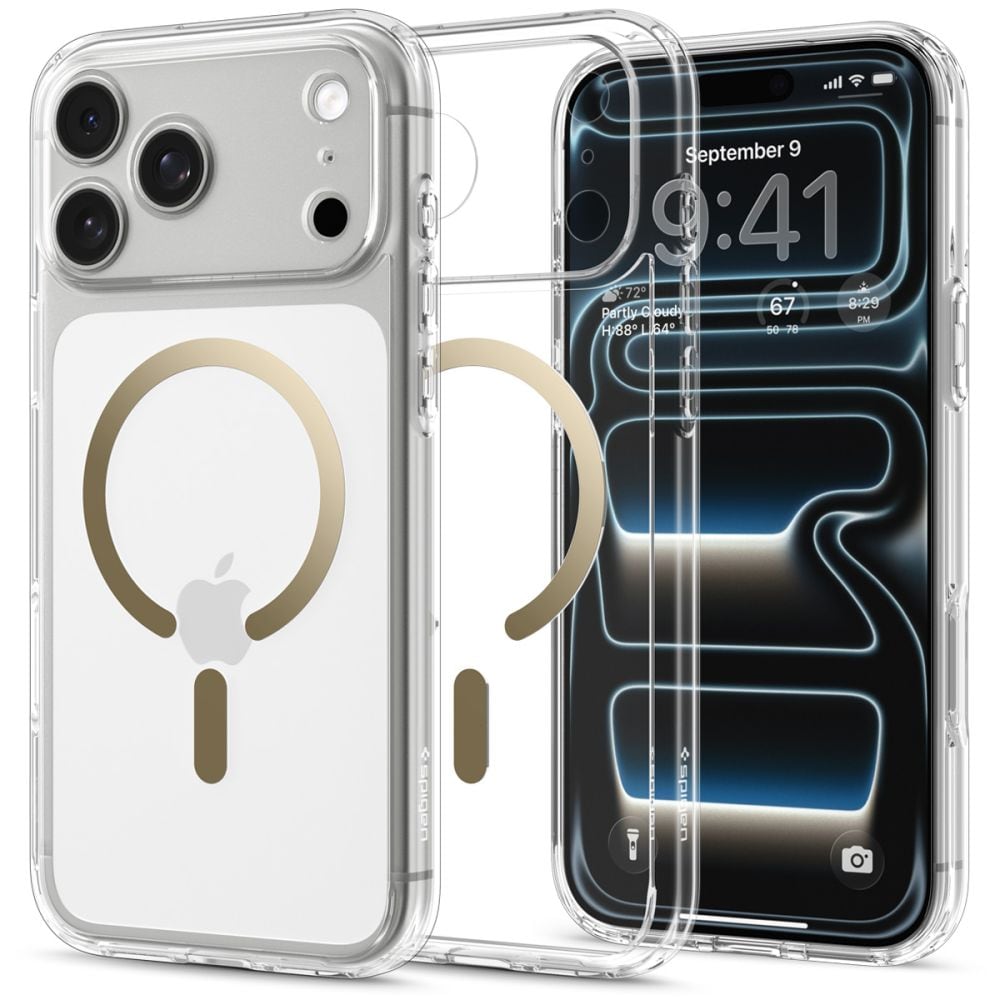 Spigen Ultra Hybrid MagSafe-skal för iPhone 18 Pro Max / 17 Pro Max – Transparent guld