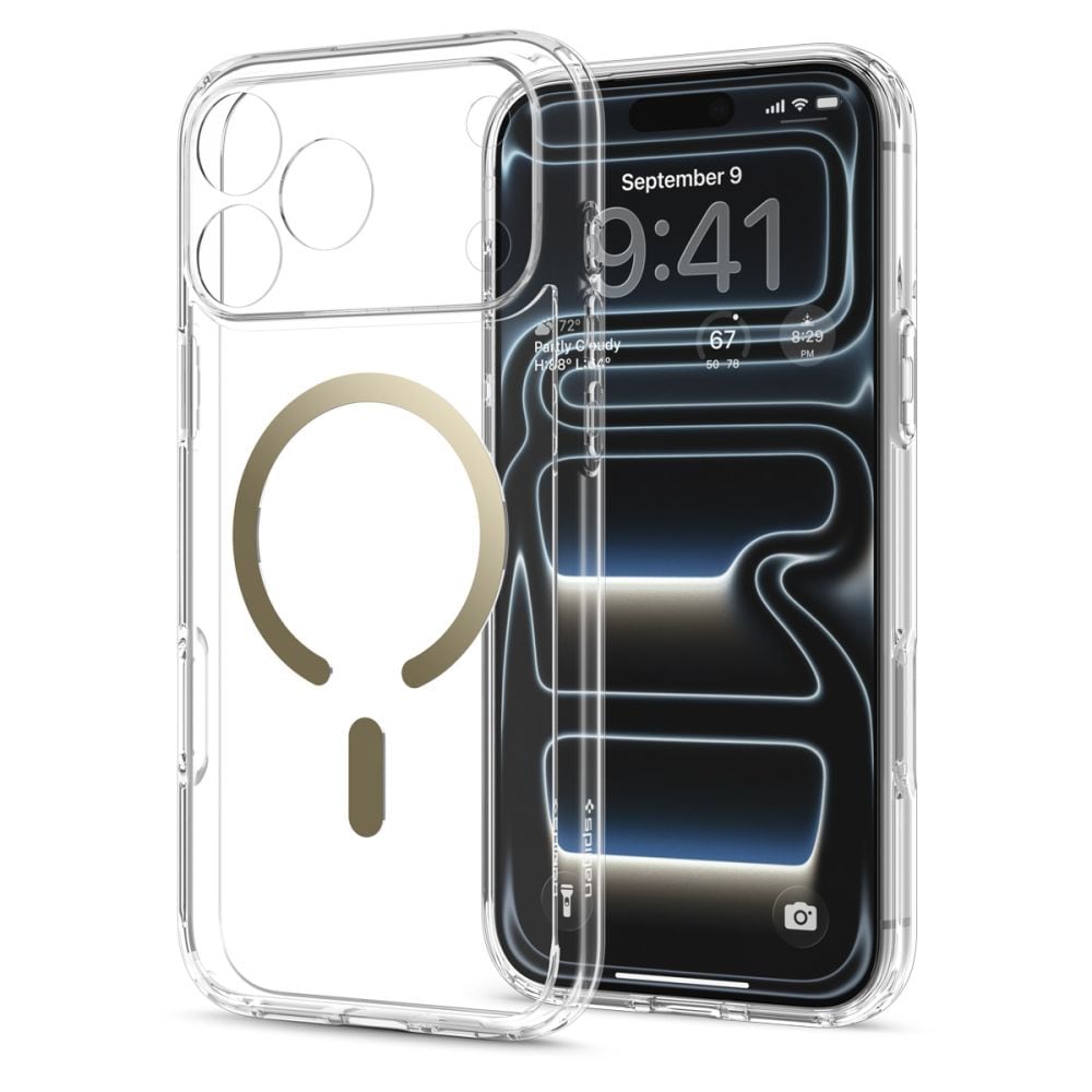 Spigen Ultra Hybrid MagSafe-etui til iPhone 18 Pro Max / 17 Pro Max – Gennemsigtig guld