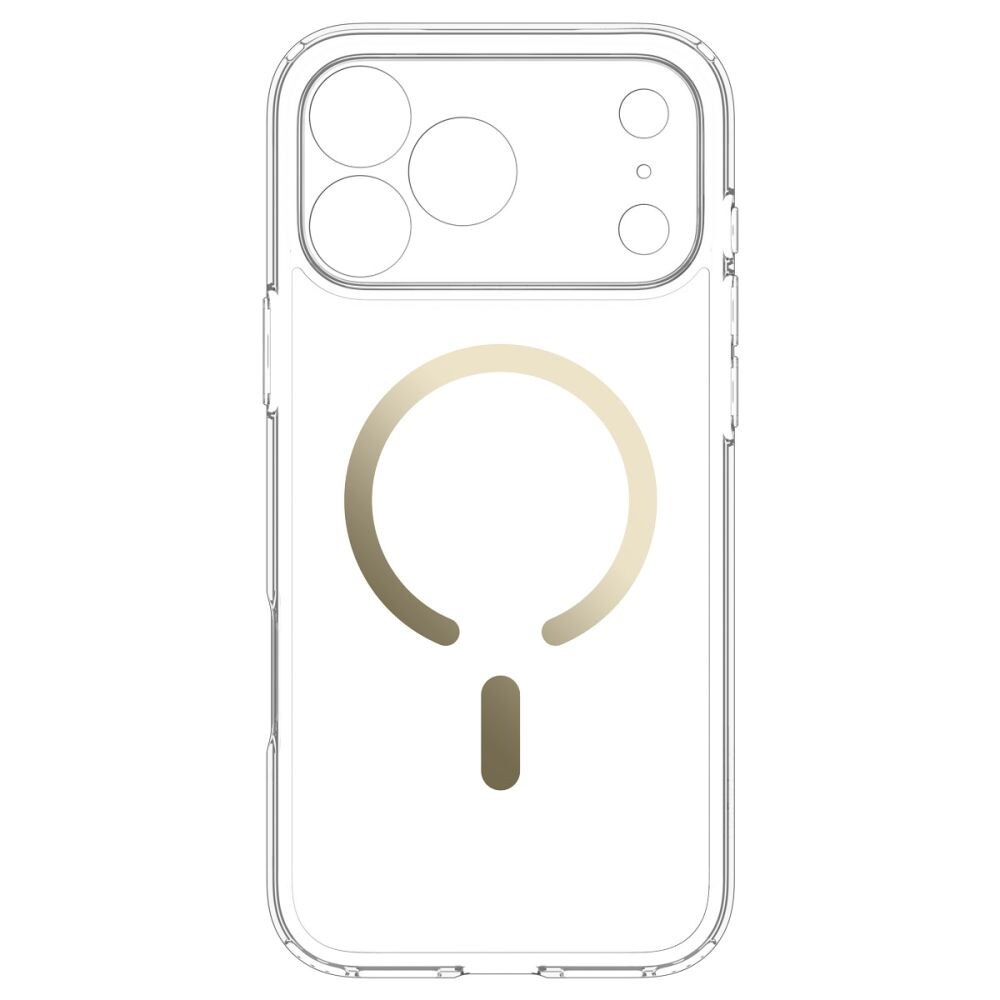 Spigen Ultra Hybrid MagSafe-etui til iPhone 18 Pro Max / 17 Pro Max – Gennemsigtig guld