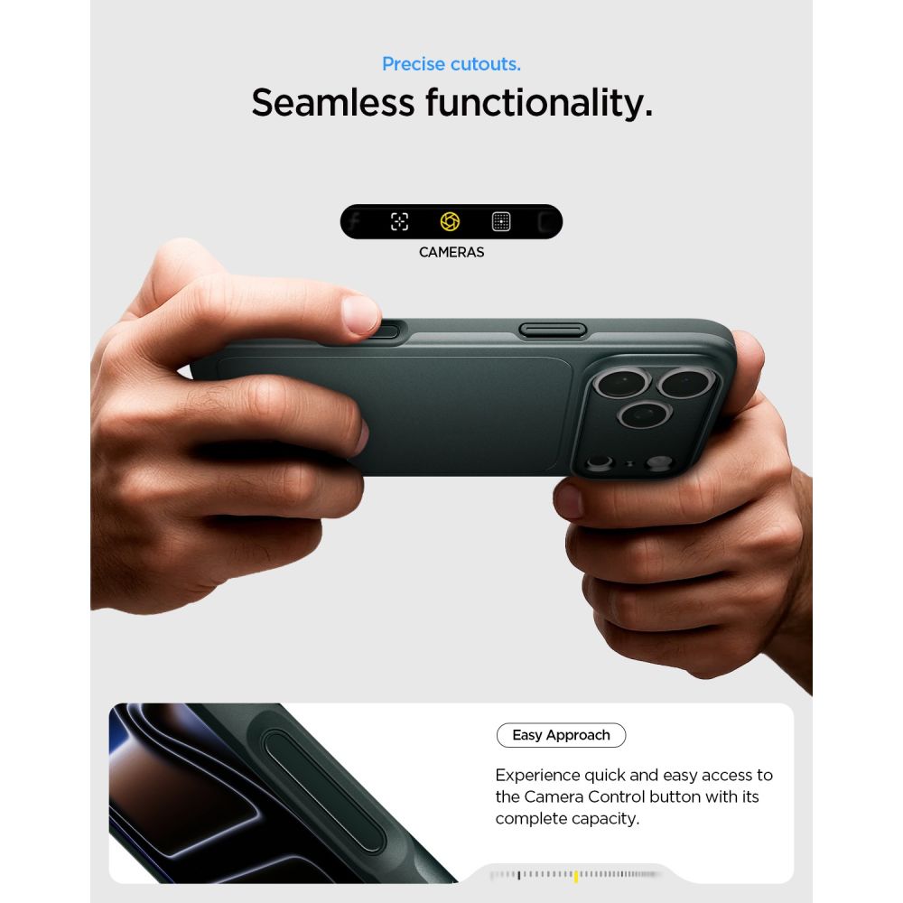 Spigen Thin Fit MagSafe-etui til iPhone 18 Pro / 17 Pro – Grøn