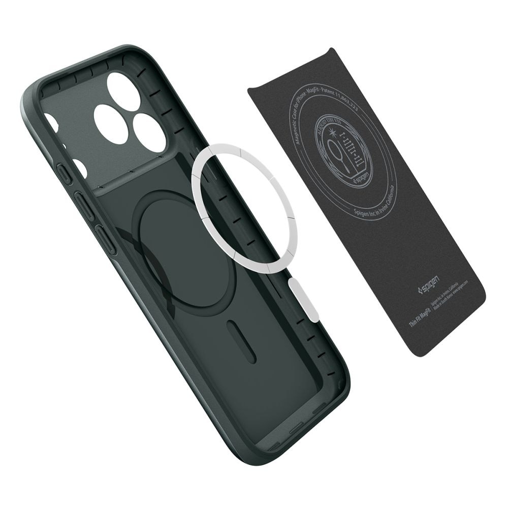 Spigen Thin Fit MagSafe-etui til iPhone 18 Pro / 17 Pro – Grøn