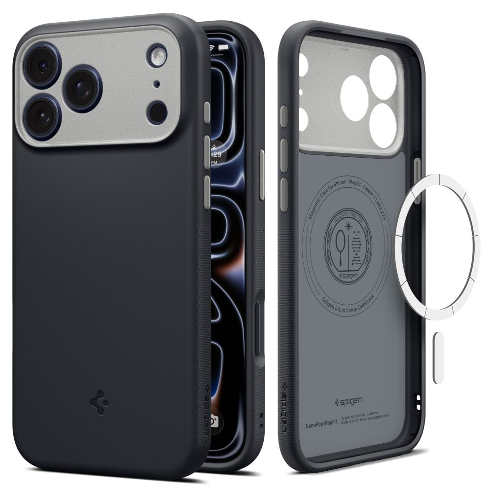 Spigen Nano Pop MagSafe-fodral för iPhone 18 Pro / 17 Pro – Svart
