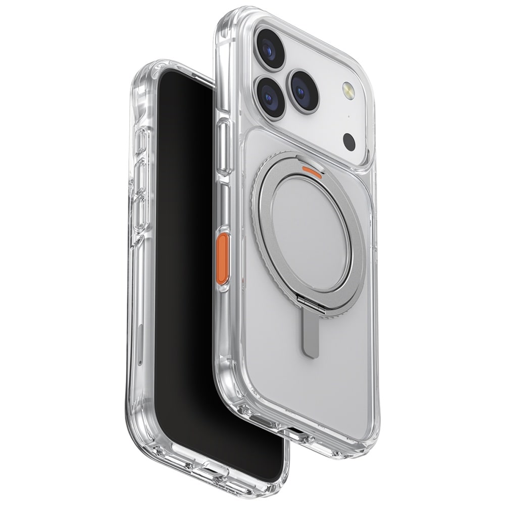 Uniq Swivix 360 – fodral med vridbart stöd för iPhone 17 Pro – transparent