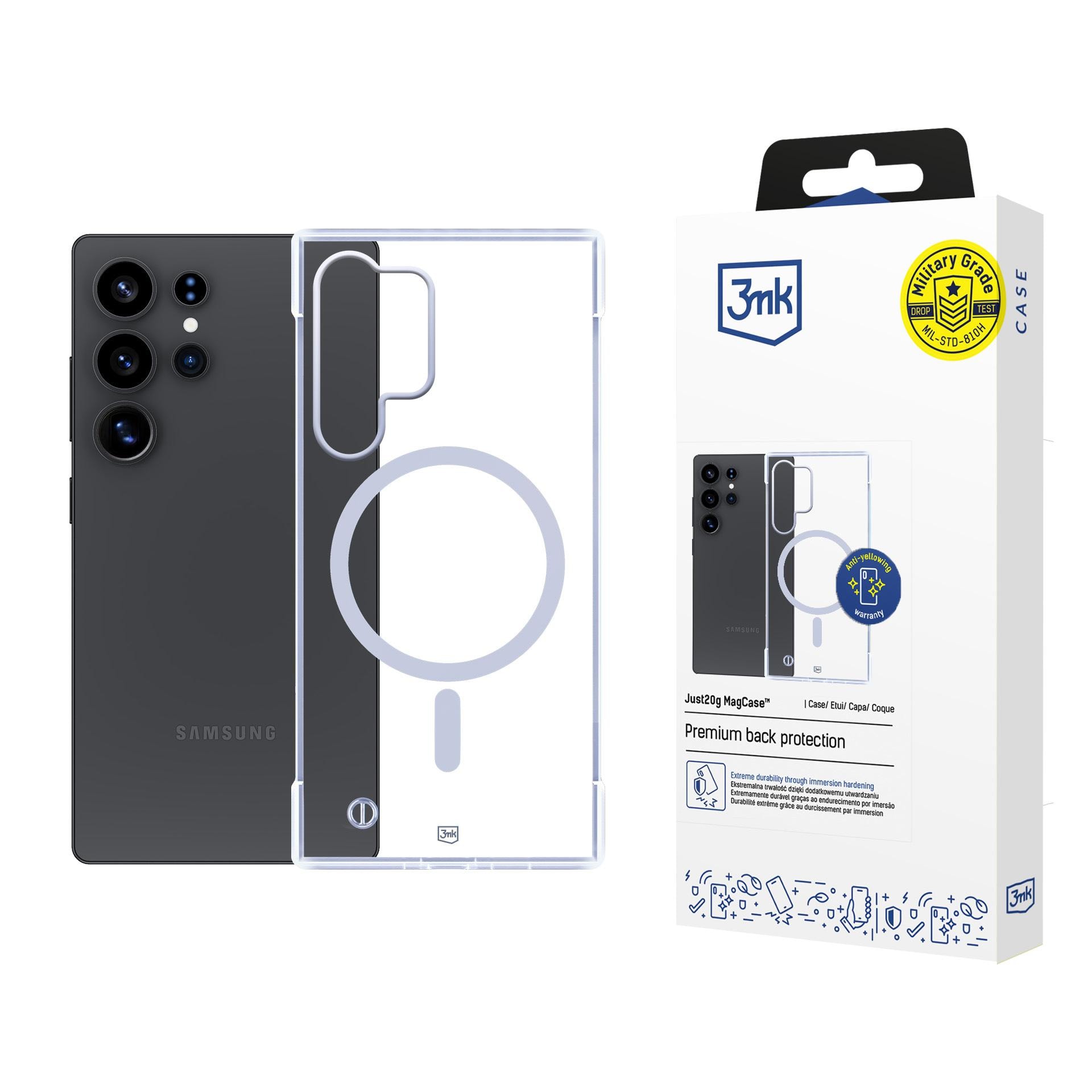 3mk Just20g MagCase till Samsung Galaxy S25 Ultra – genomskinligt