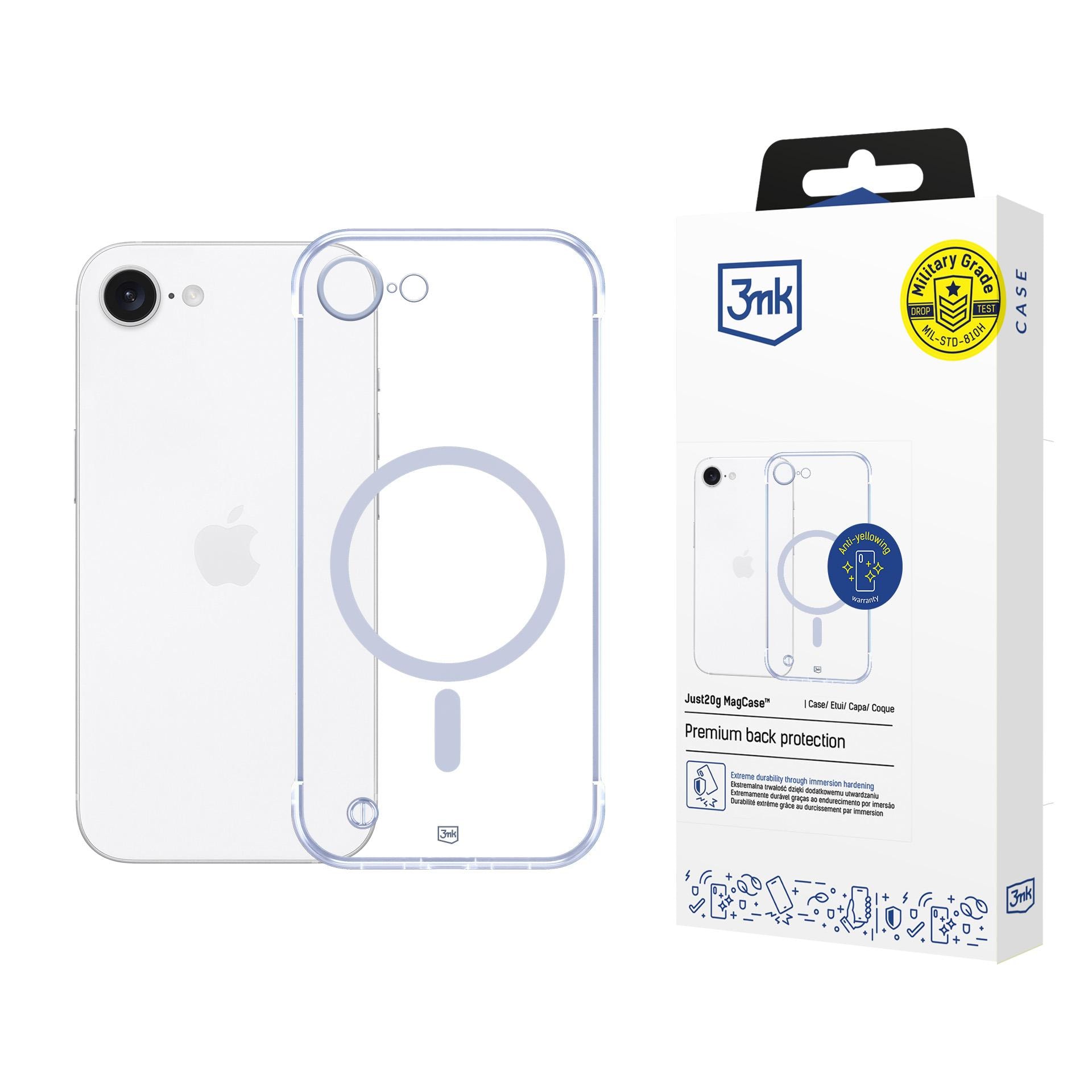3mk Just20g MagCase för iPhone 16E – genomskinligt
