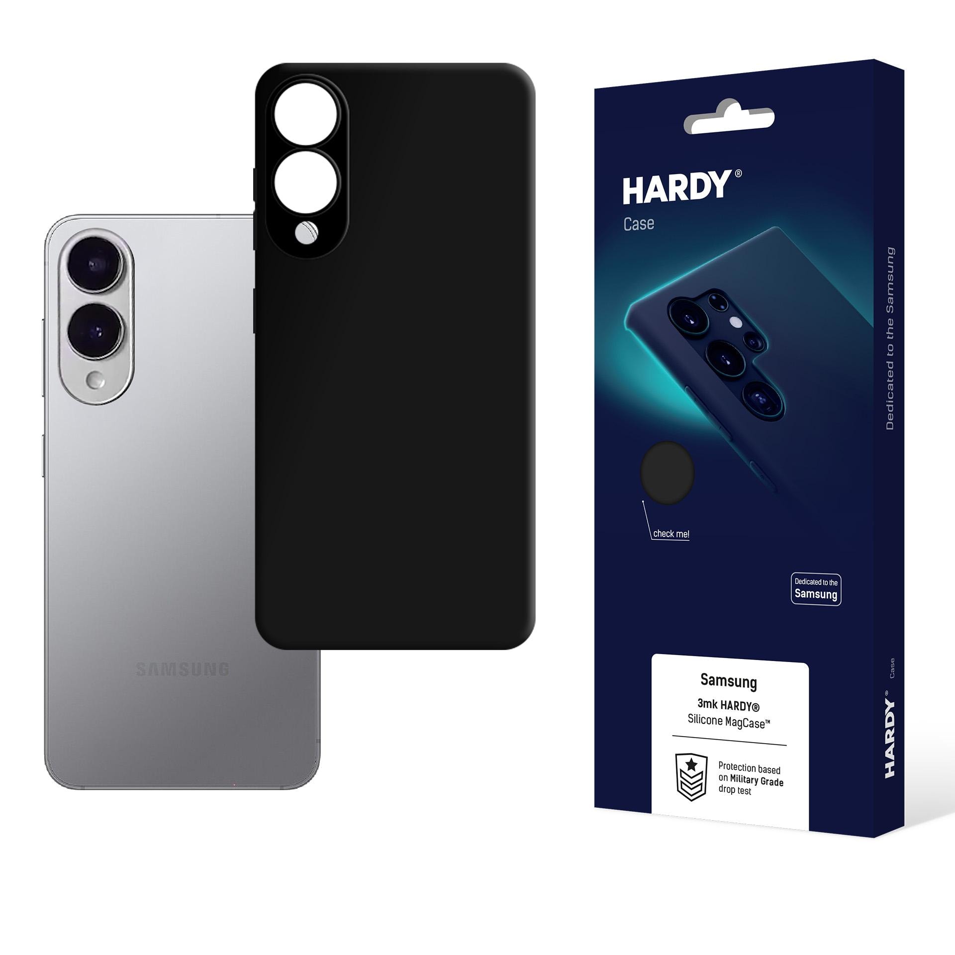 3mk Hardy Silicone MagCase til Samsung Galaxy S25 Edge – Sort