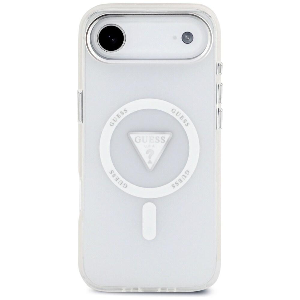 Guess IML-etui med gradient-trekantlogo og MagSafe til iPhone Air – gennemsigtigt