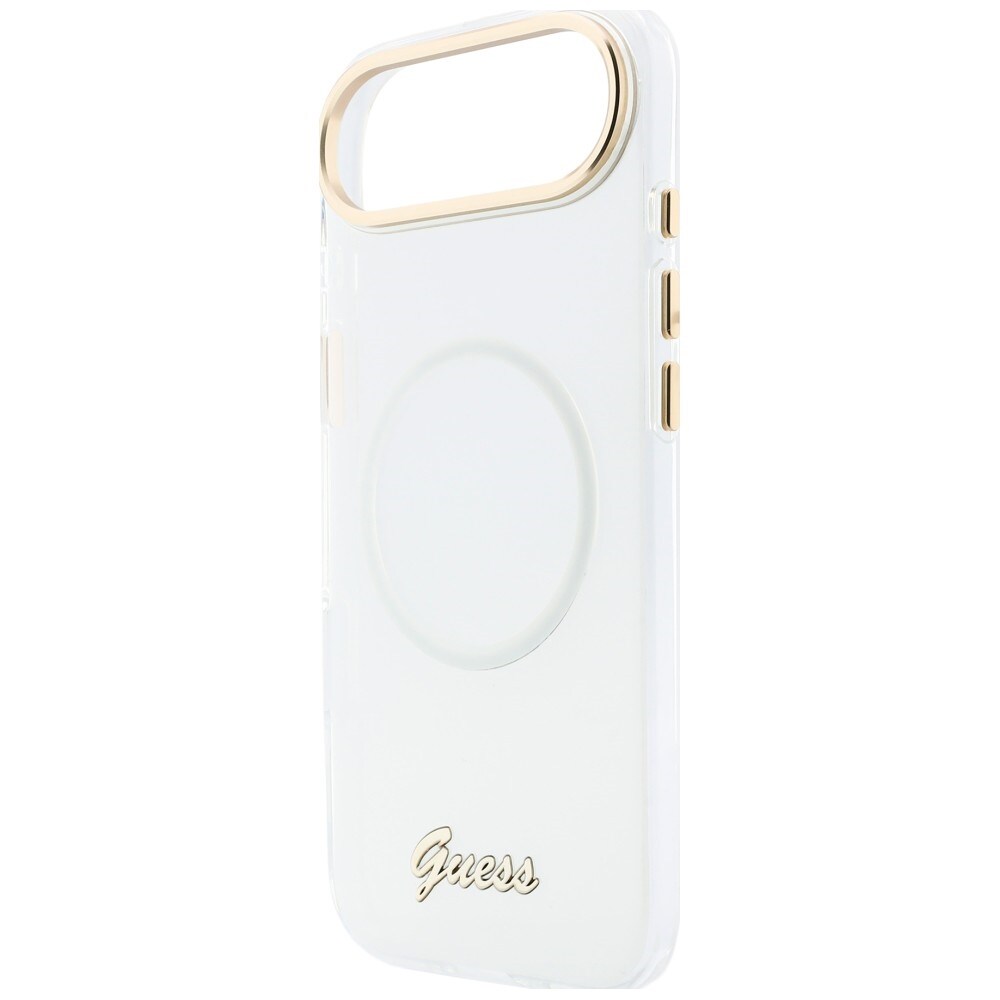 Guess IML Gradient Script Metal MagSafe-etui til iPhone Air – hvid