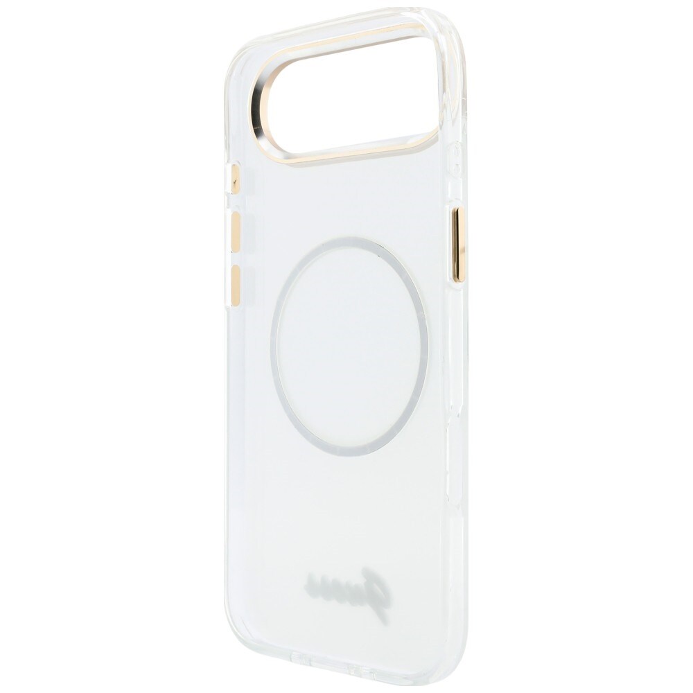 Guess IML Gradient Script Metal MagSafe-etui til iPhone Air – hvid