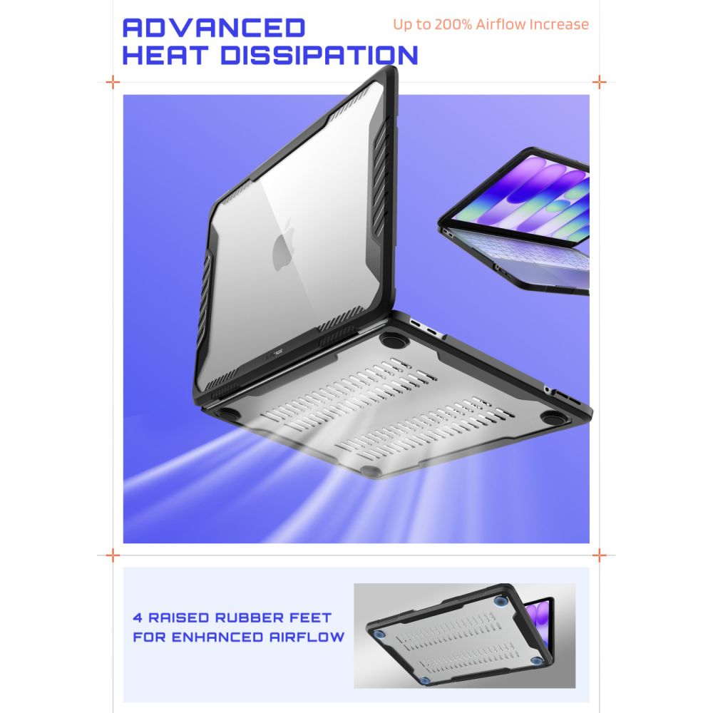 Supcase Unicorn Beetle Pro-etui til MacBook Neo 13" 2026 – Klar sort
