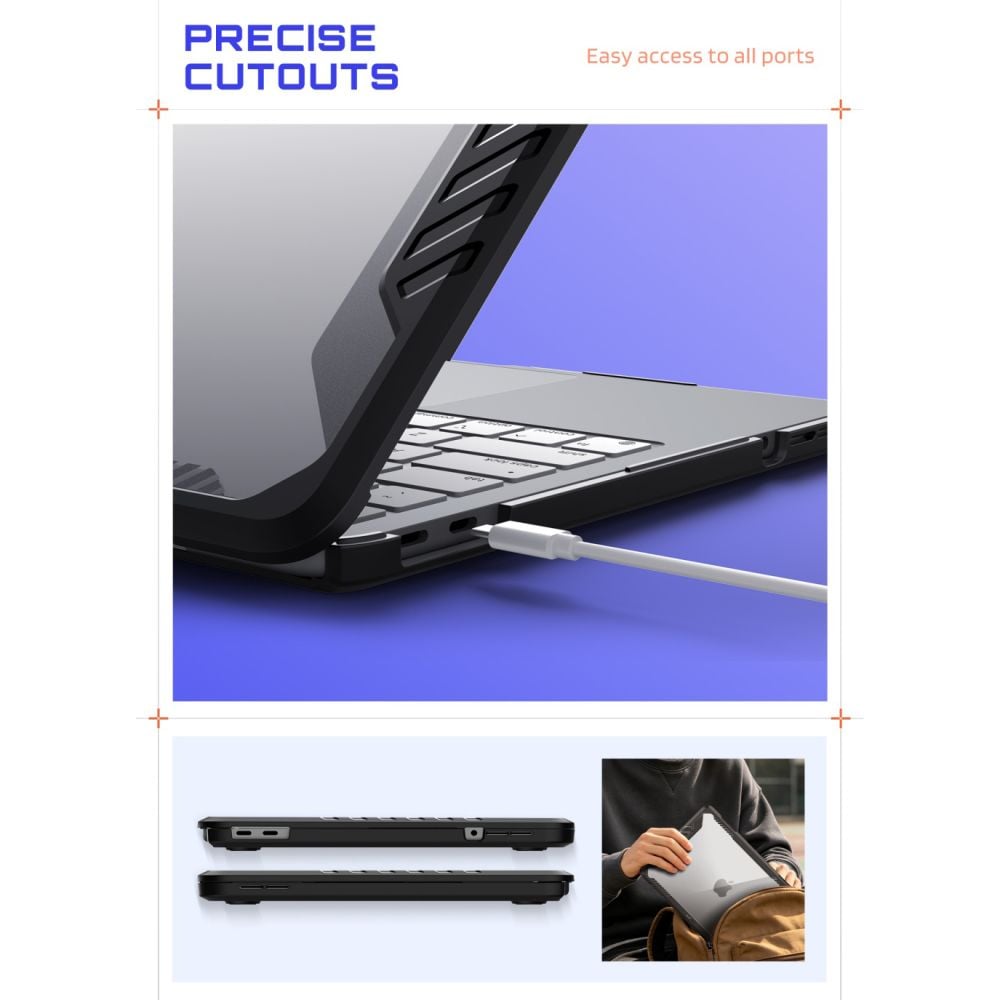 Supcase Unicorn Beetle Pro-etui til MacBook Neo 13" 2026 – Klar sort