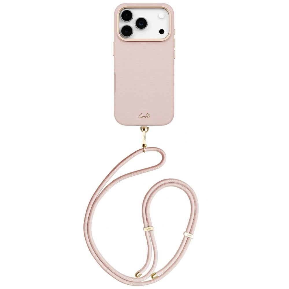 Uniq Coehl Mirelle magnetiskt laddningsfodral för iPhone 17 Pro – rosa