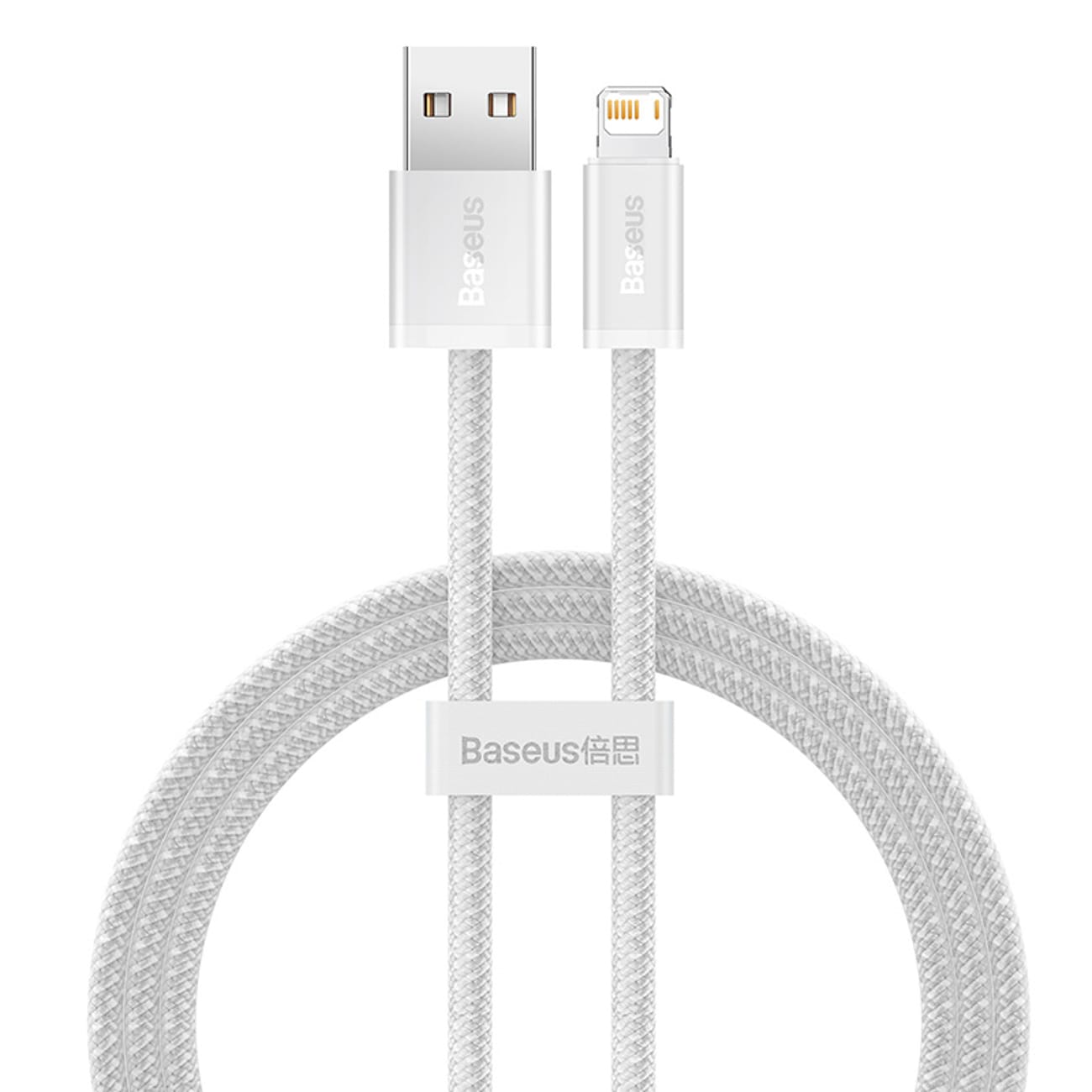 Baseus Dynamic Series 2,4 A USB-A – Lightning-kabel 1 m – vit