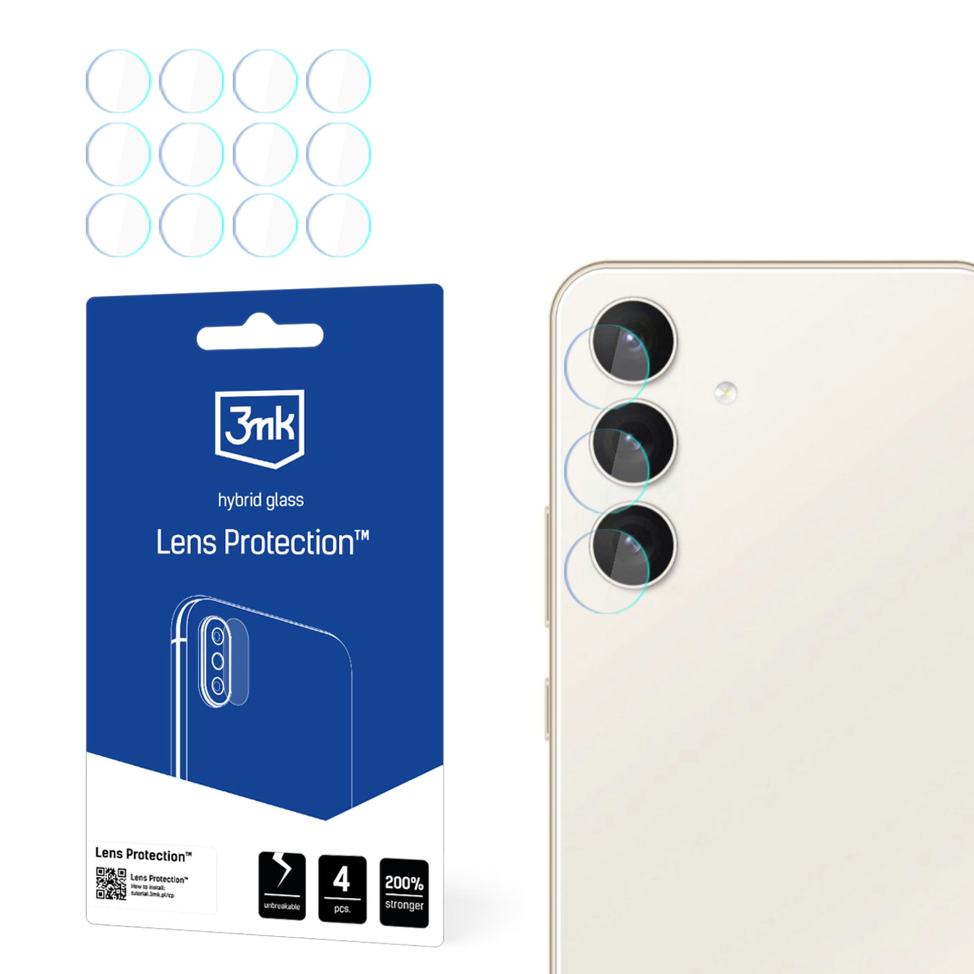 3mk Lens Protection™ hybridkameraglas för Samsung Galaxy S24+