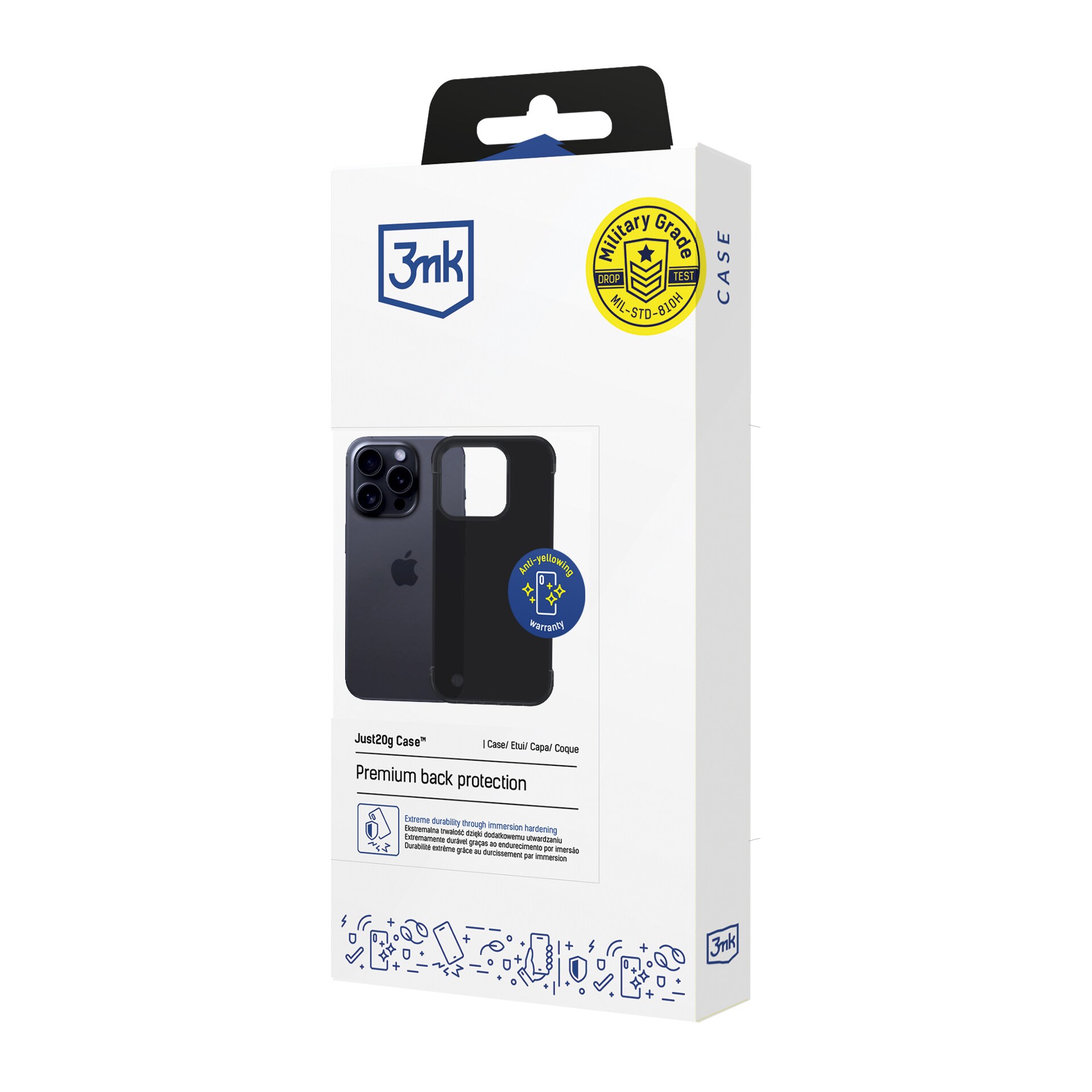 3mk Just20g mat etui til Apple iPhone 16 Pro Max – mat sort