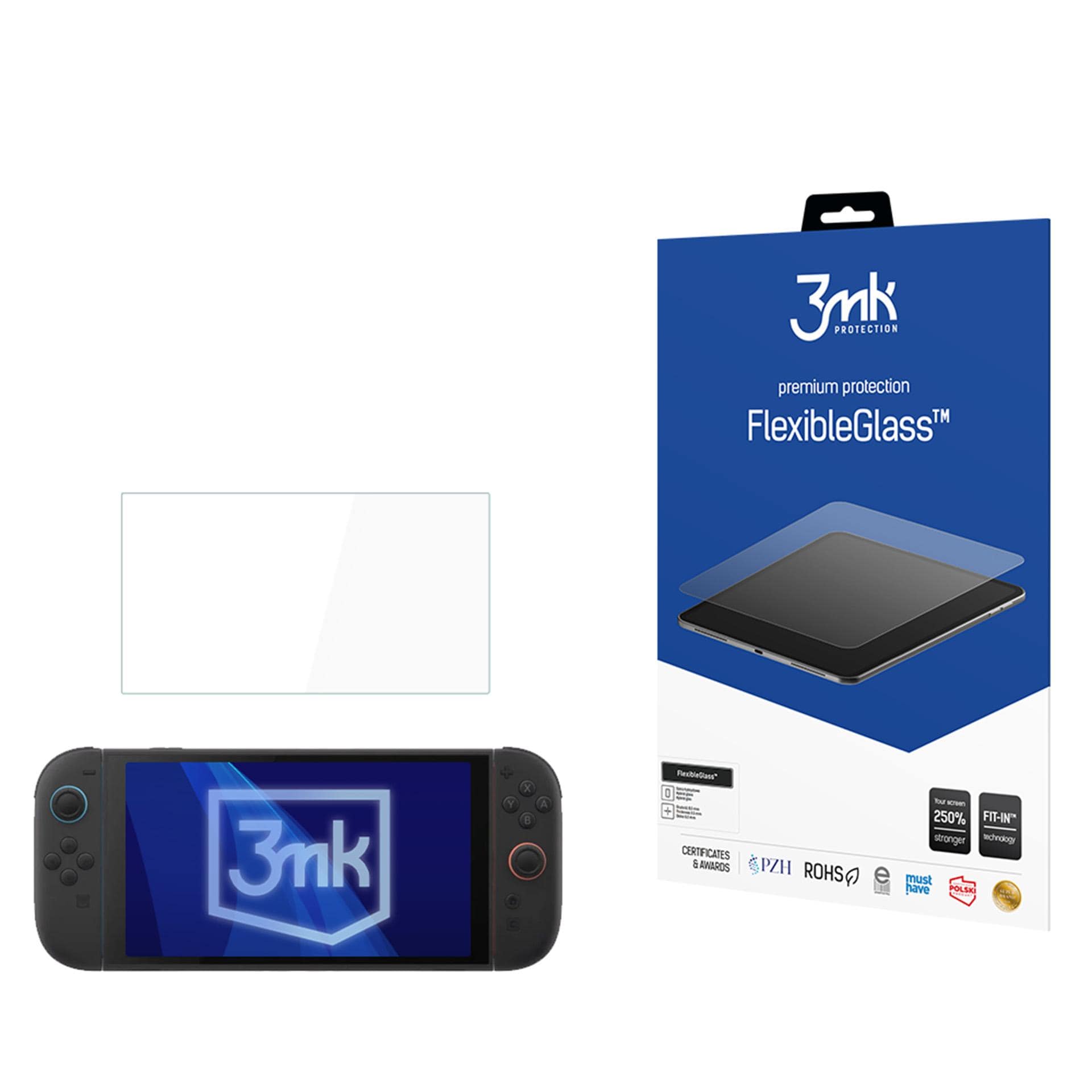 3mk FlexibleGlass hybridglas för Nintendo Switch 2 – upp till 11"