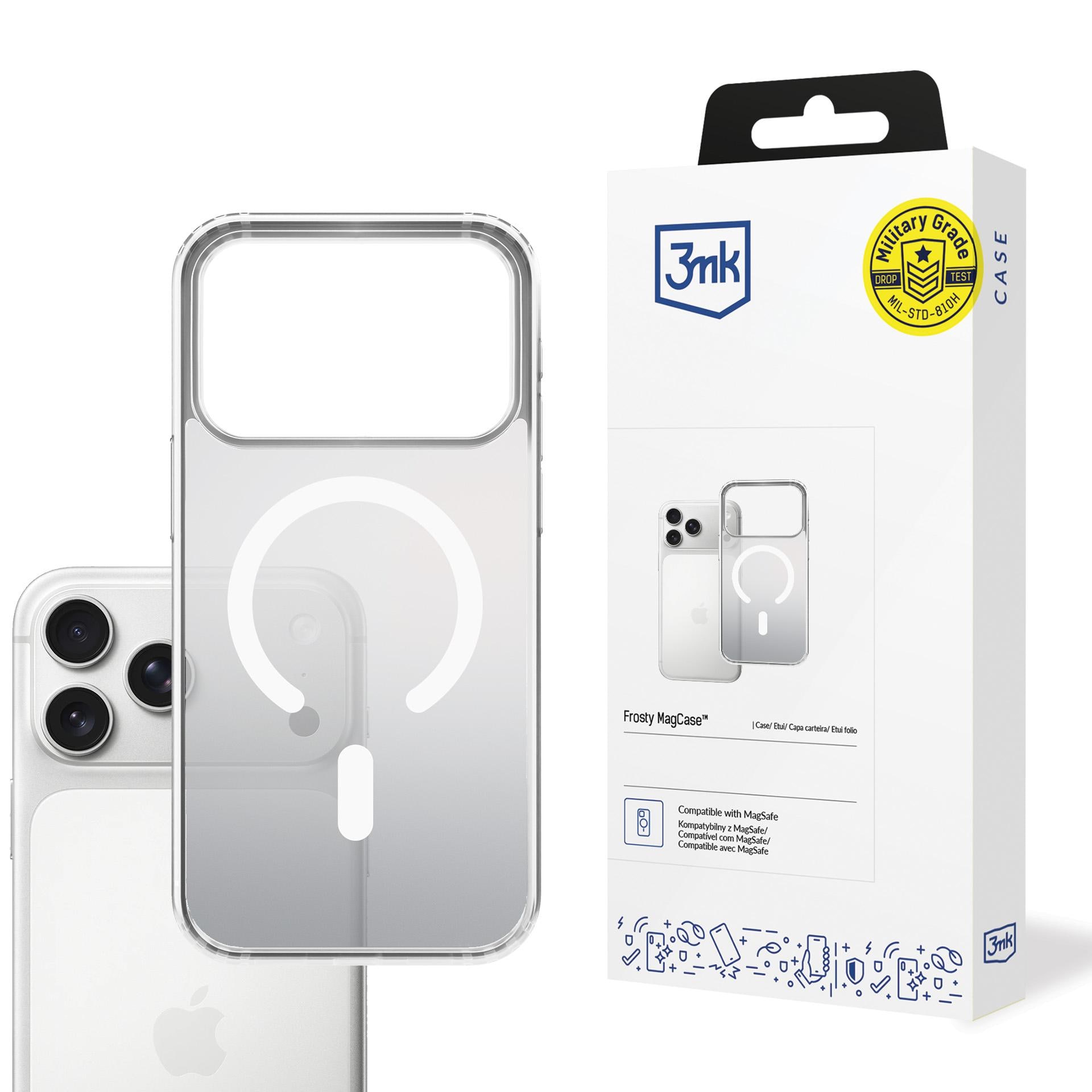 3mk Frosty MagCase för iPhone 17 Pro – Vit
