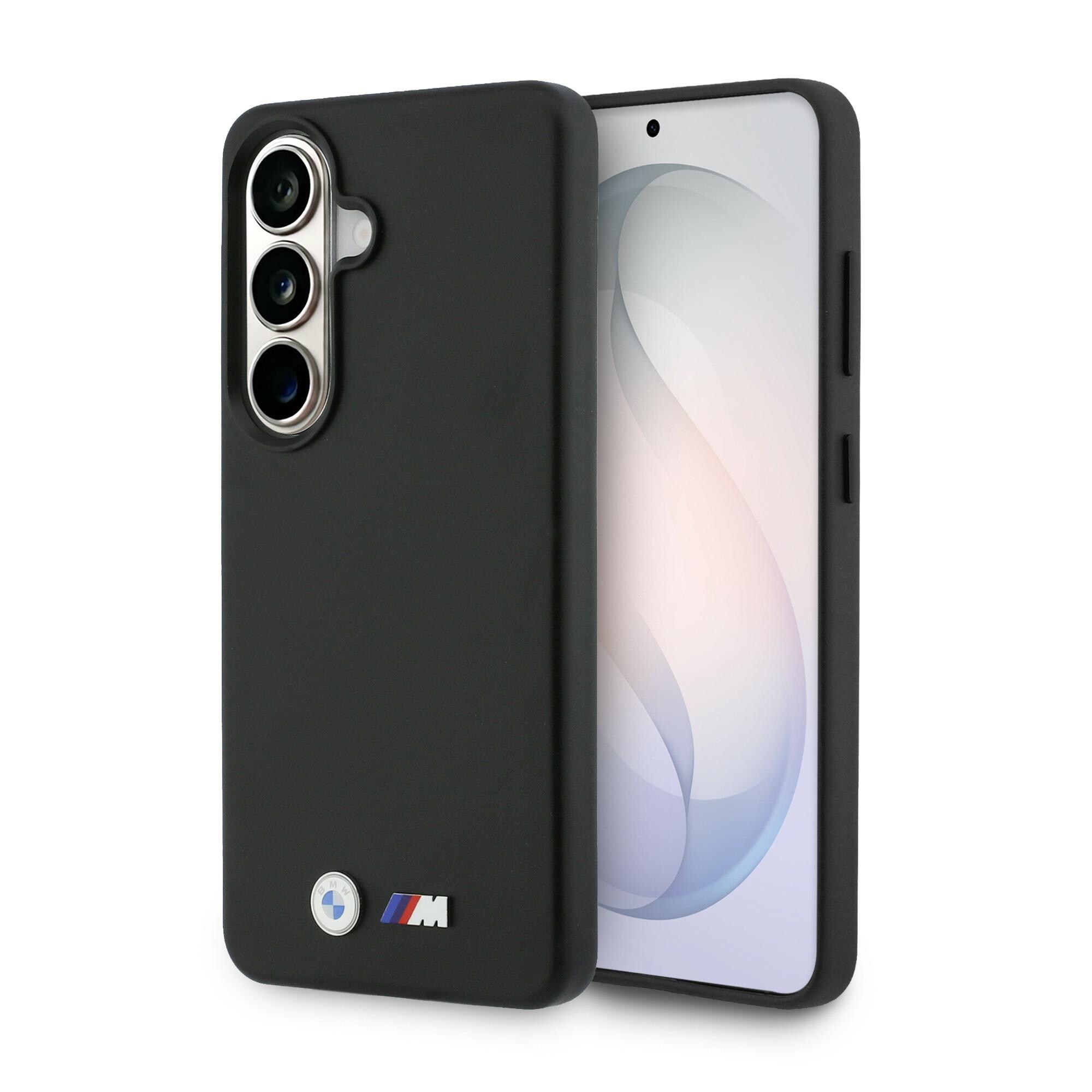 BMW-logotyp i metall, MagSafe-fodral för Samsung Galaxy S26 – Svart