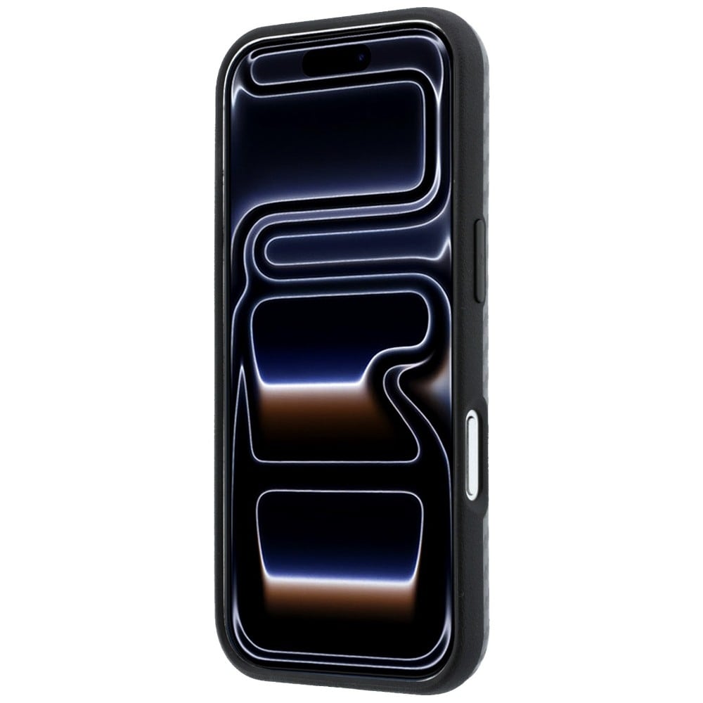 BMW Carbon-mønstret Ringl MagSafe-etui til iPhone 18 Pro / 17 Pro – Grå