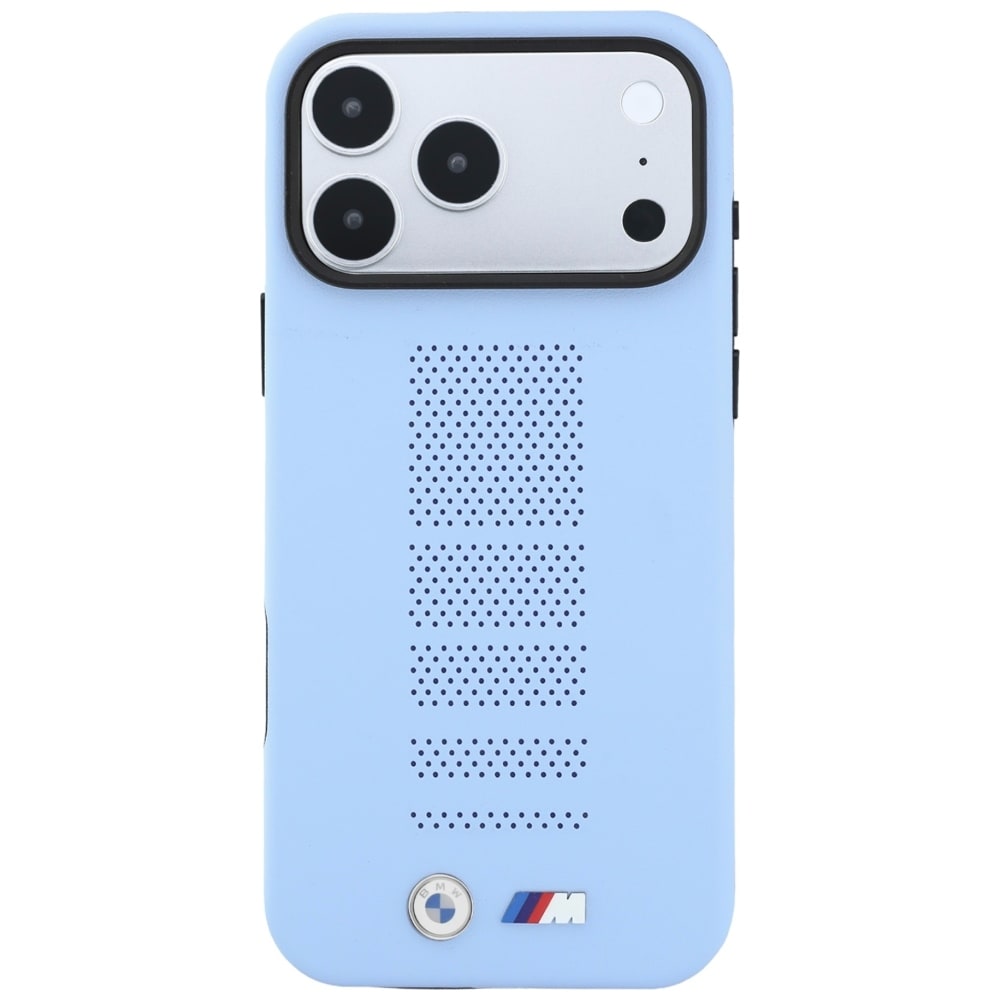 BMW M Blue Perfo Metal Logo MagSafe-etui til iPhone 18 Pro / 17 Pro – Blå