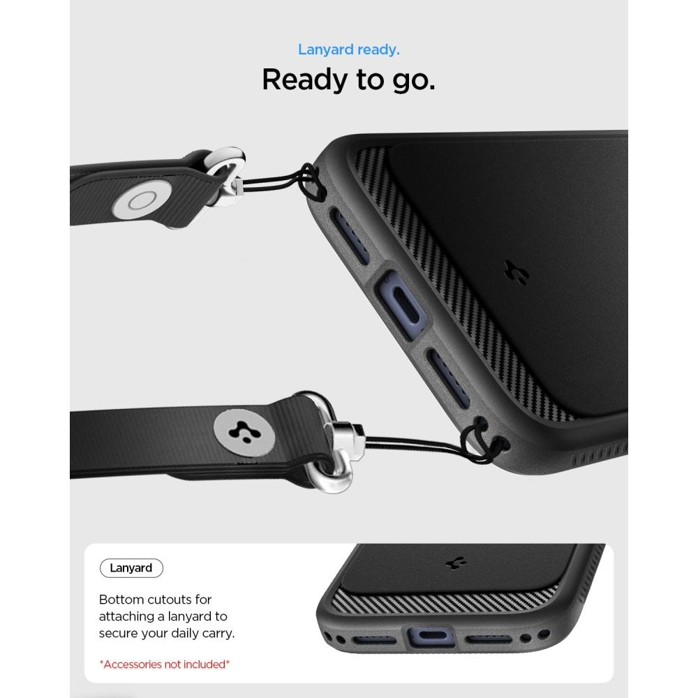 Spigen Rugged Armor MagSafe-etui til iPhone 18 Pro Max / 17 Pro Max – mat sort