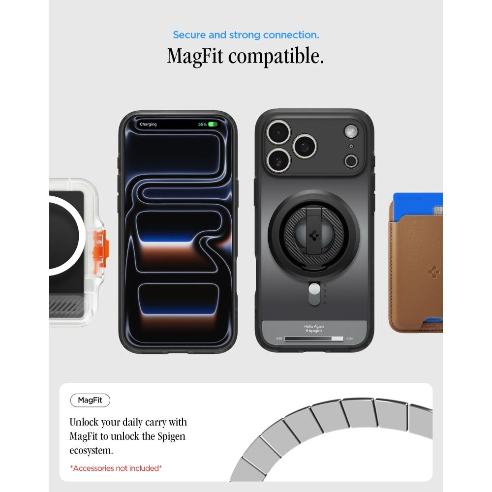 Spigen Ultra Hybrid MagSafe-etui til iPhone 18 Pro Max / 17 Pro Max – Sort