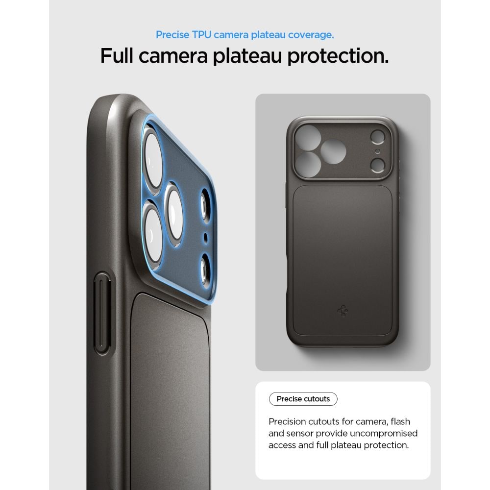 Spigen Thin Fit MagSafe-etui til iPhone 18 Pro / 17 Pro – Sort