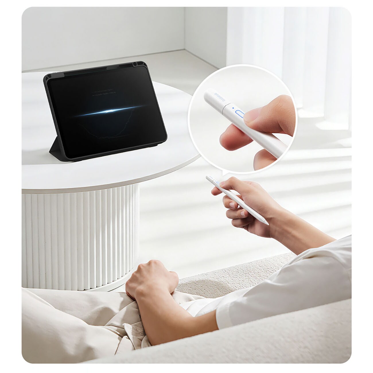 Baseus Smooth Writing PS3 Air Bluetooth-penna för iPad – Vit