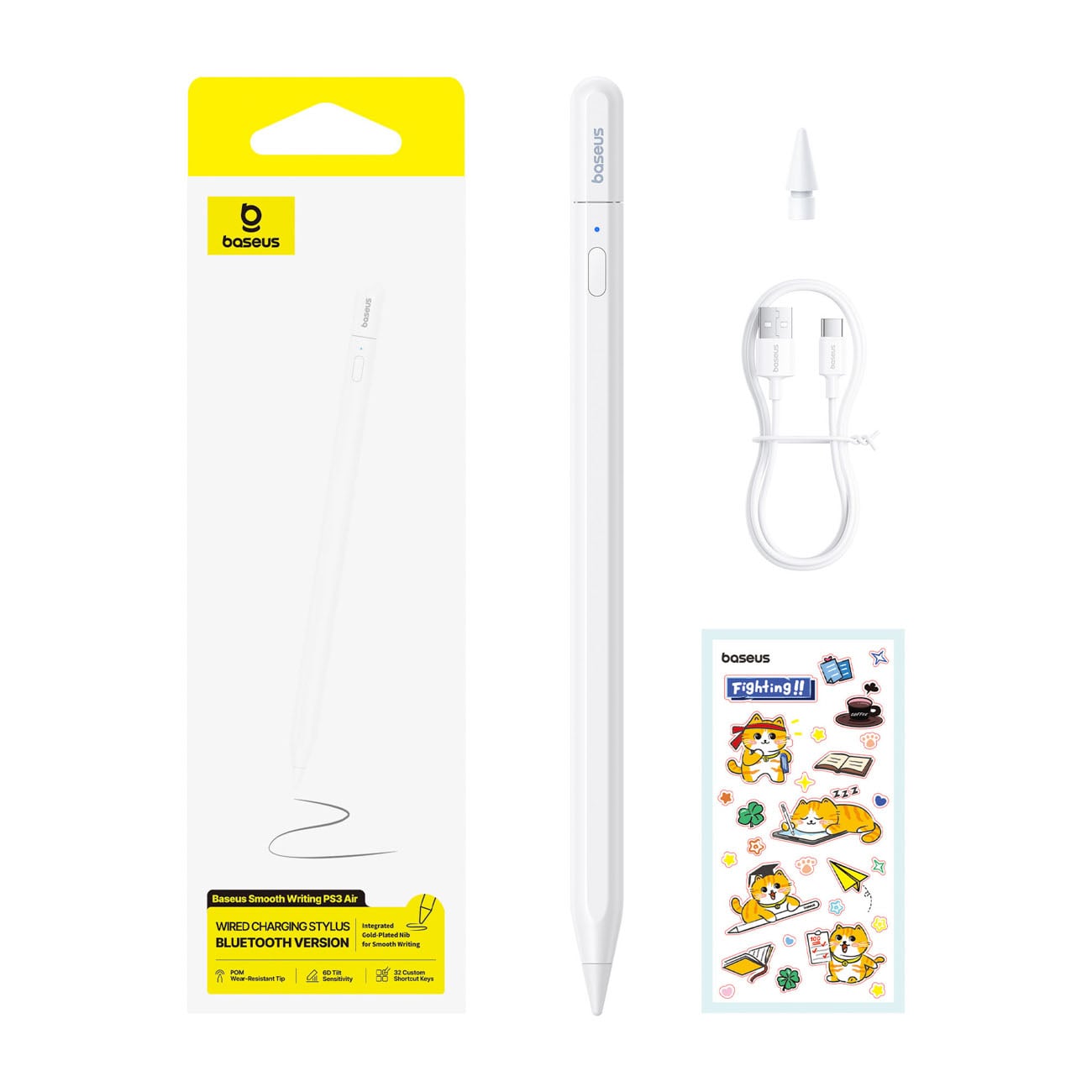 Baseus Smooth Writing PS3 Air Bluetooth-penna för iPad – Vit