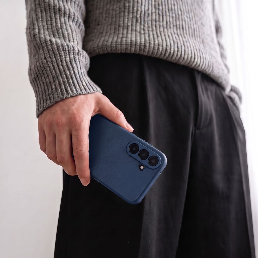 Tech-Protect Smart Wallet-etui til Samsung Galaxy S26 FE – mat marineblå