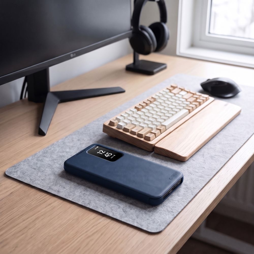 Tech-Protect Smart Wallet-etui til Samsung Galaxy S26 FE – mat marineblå