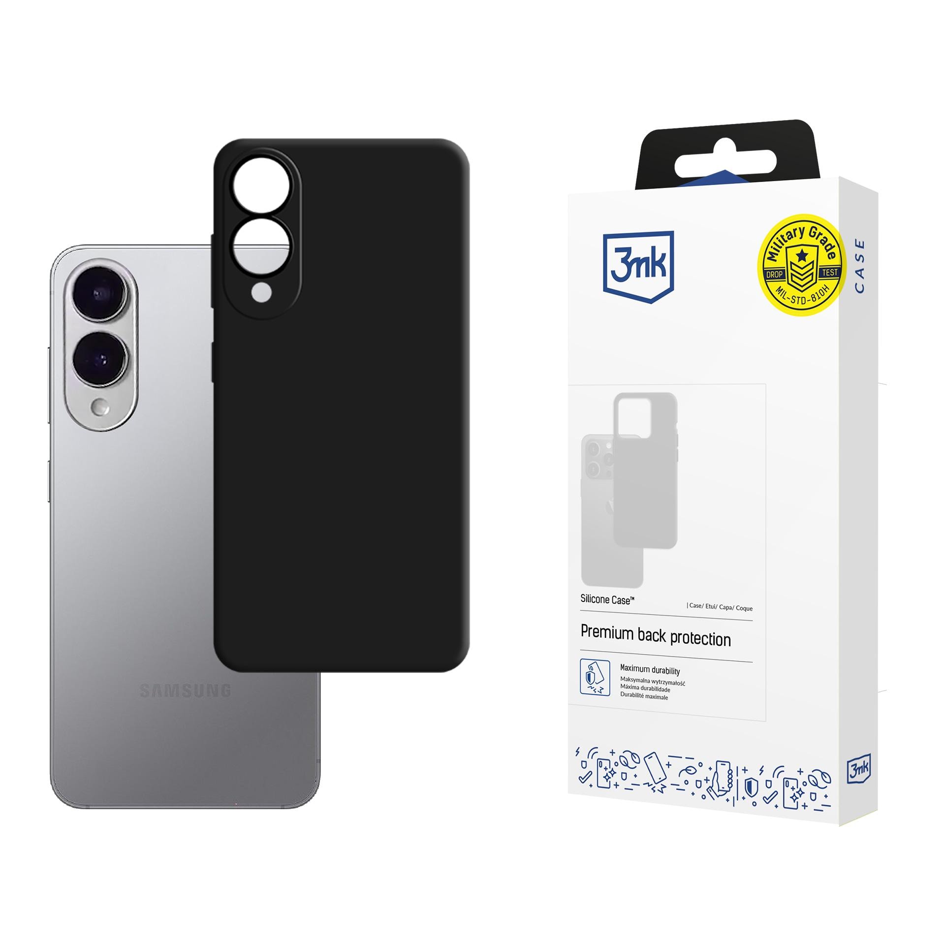 3mk silikonfodral till Samsung Galaxy S25 Edge – svart