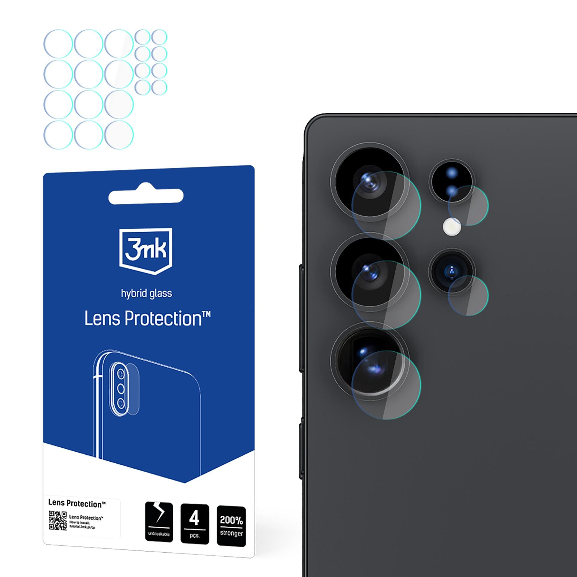 3mk skyddsglas för kameraobjektivet till Samsung Galaxy S25 Ultra