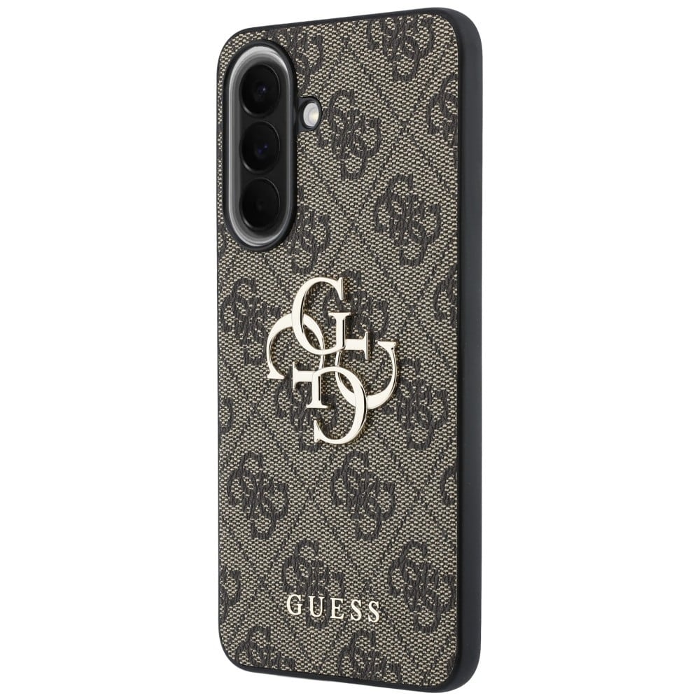 Guess læderetui med 4G-metal-logo til Samsung Galaxy A37 5G – brun