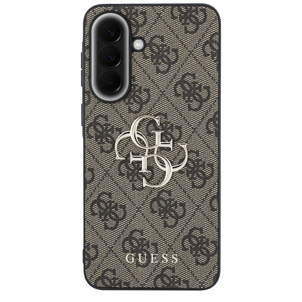 Guess læderetui med 4G-metal-logo til Samsung Galaxy A37 5G – brun