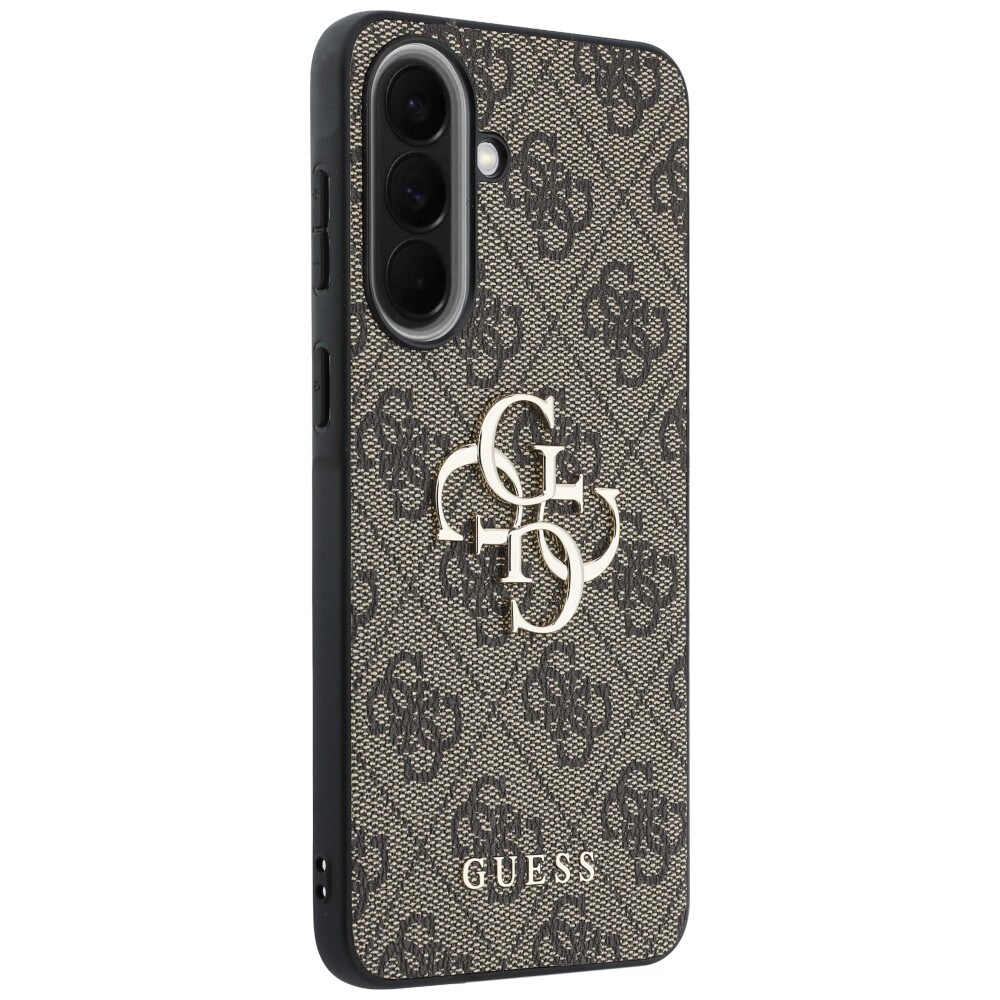 Guess læderetui med 4G-metal-logo til Samsung Galaxy A37 5G – brun
