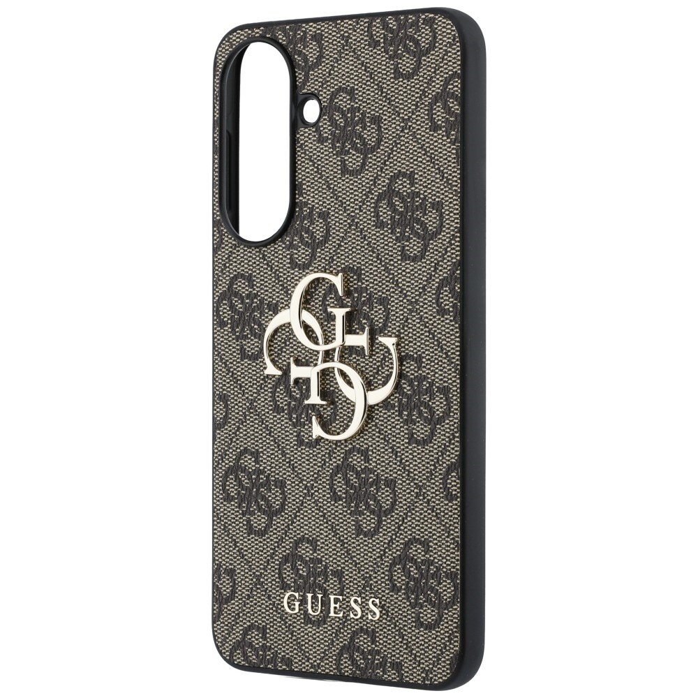 Guess læderetui med 4G-metal-logo til Samsung Galaxy A37 5G – brun