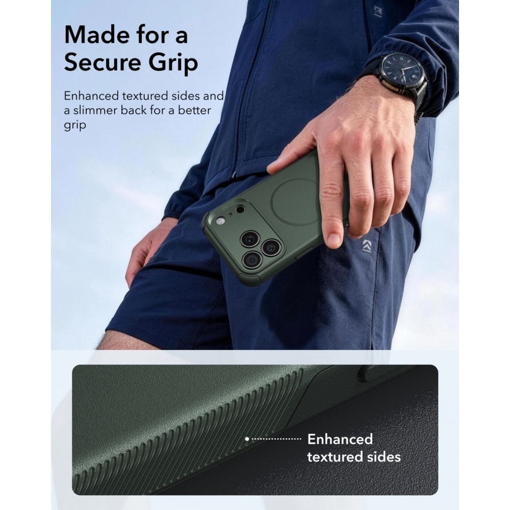 ESR Cyber Tough MagSafe-etui til iPhone 18 Pro Max / 17 Pro Max – Grøn