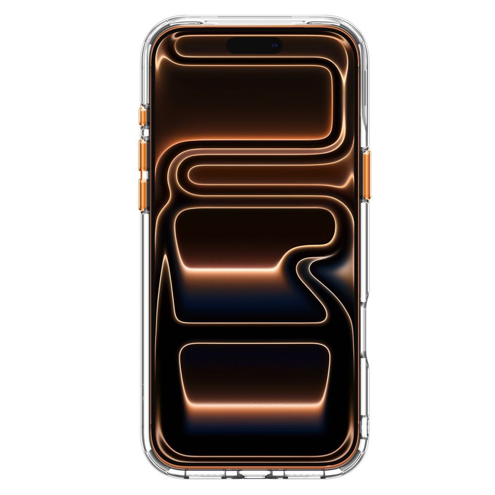 Spigen Ultra Hybrid Optik S MagSafe-etui til iPhone 18 Pro Max / 17 Pro Max – gennemsigtig orange