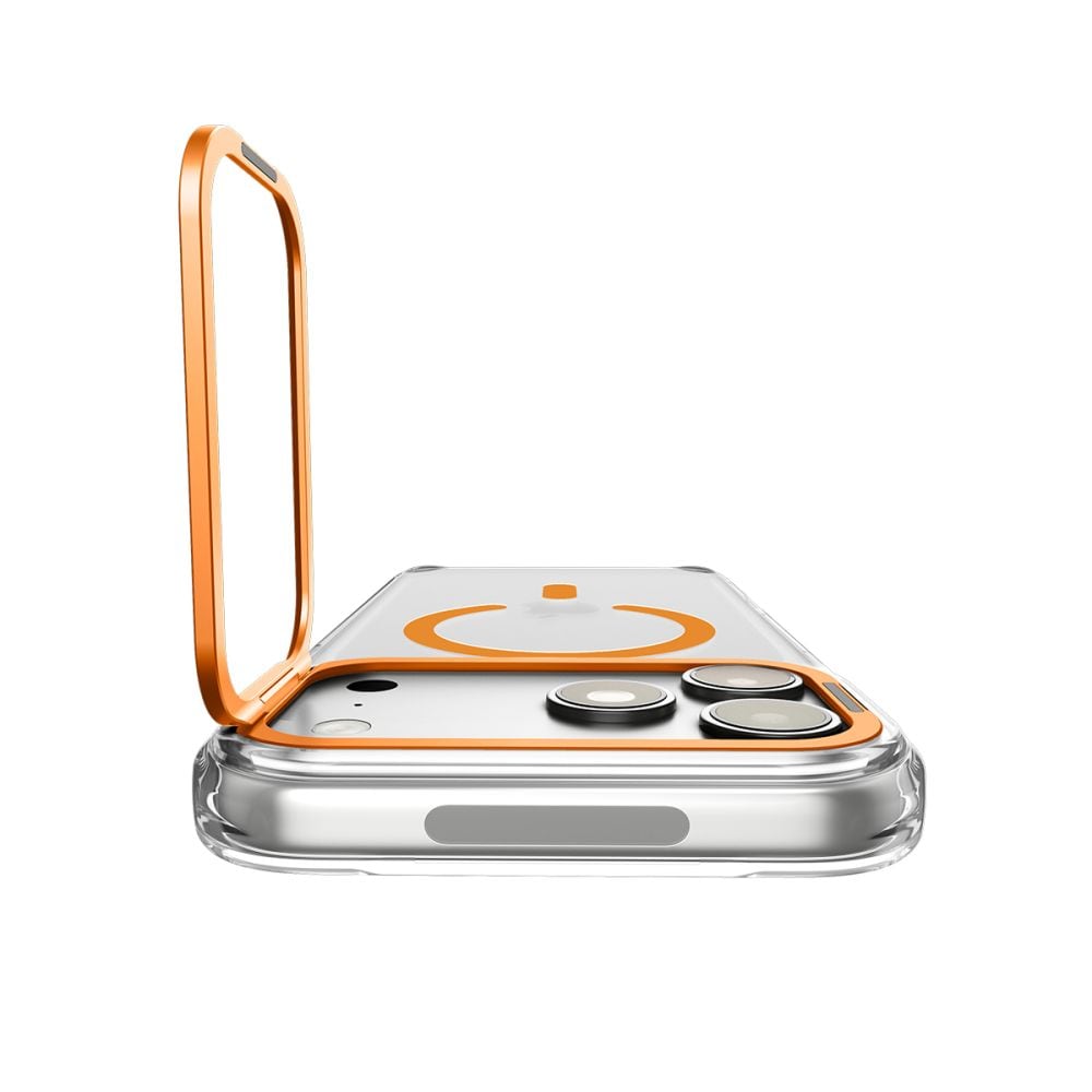 Spigen Ultra Hybrid Optik S MagSafe-etui til iPhone 18 Pro Max / 17 Pro Max – gennemsigtig orange