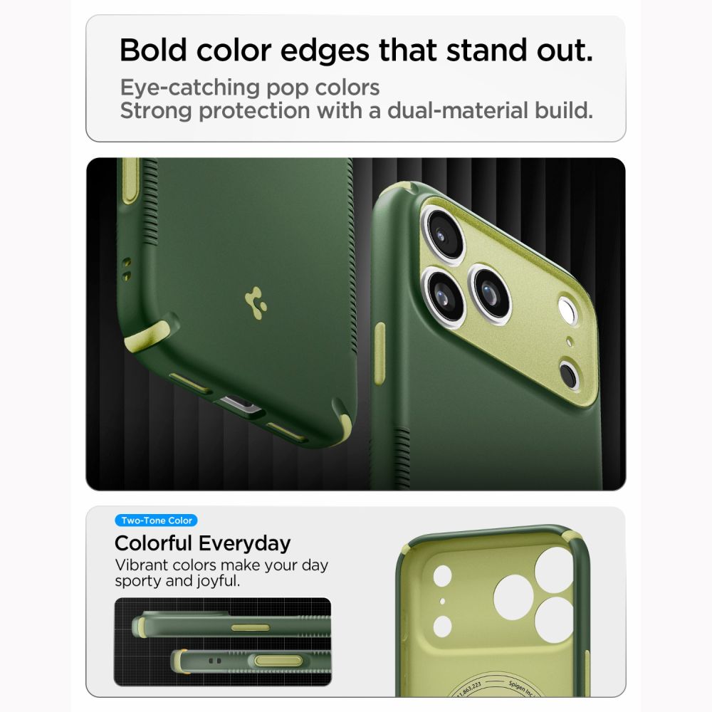 Spigen Nano Pop MagSafe-etui til iPhone 18 Pro Max / 17 Pro Max – Grøn