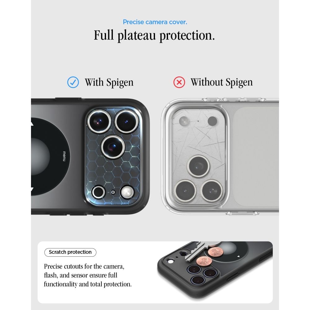 Spigen Ultra Hybrid MagSafe-etui til iPhone 18 Pro / 17 Pro – Sort