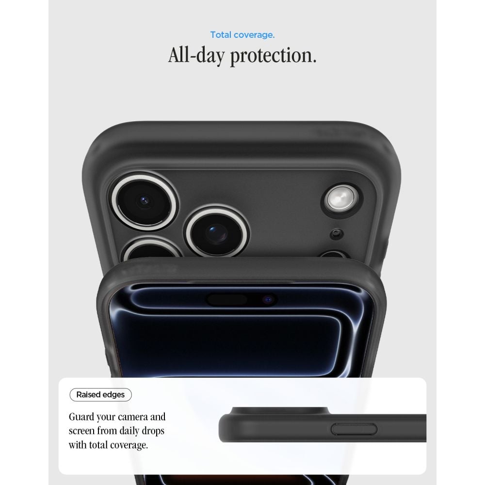 Spigen Ultra Hybrid MagSafe-etui til iPhone 18 Pro / 17 Pro – Sort