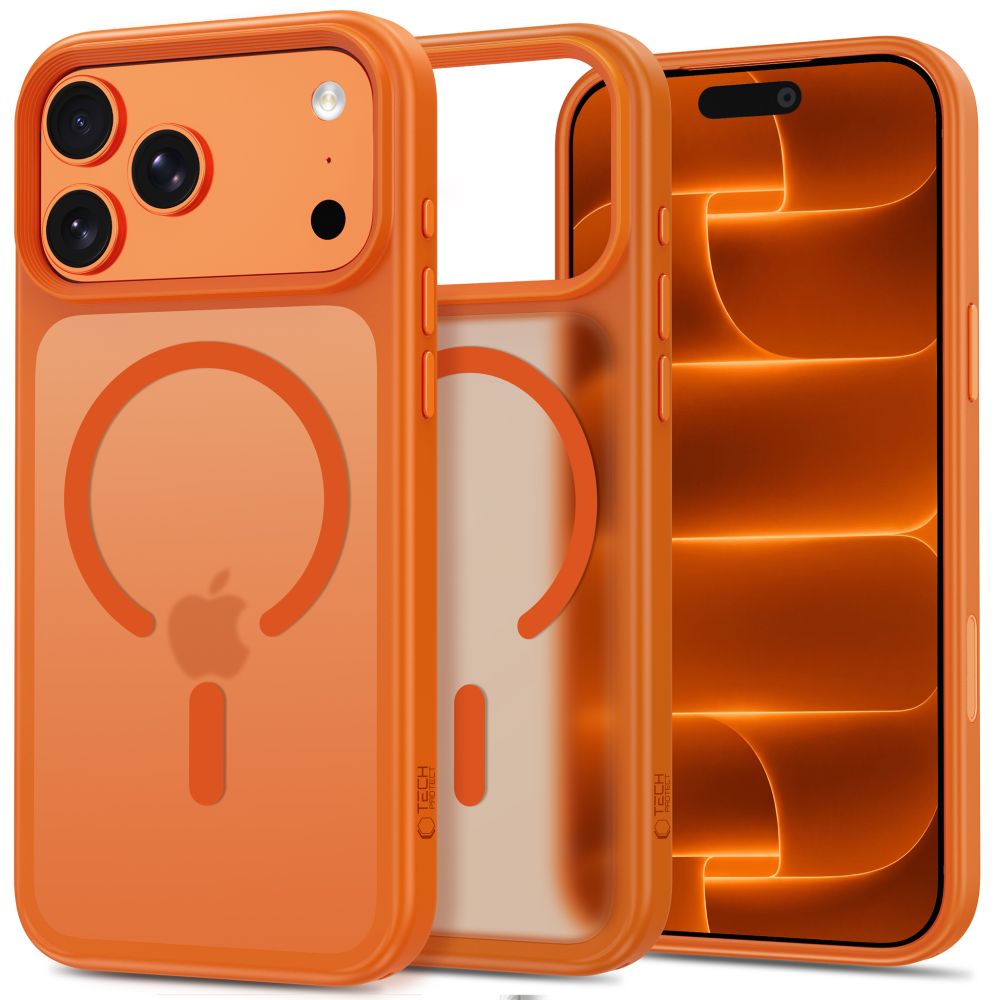 Tech-Protect Magmat Magsafe CC-etui til iPhone 18 Pro Max / 17 Pro Max – mat orange