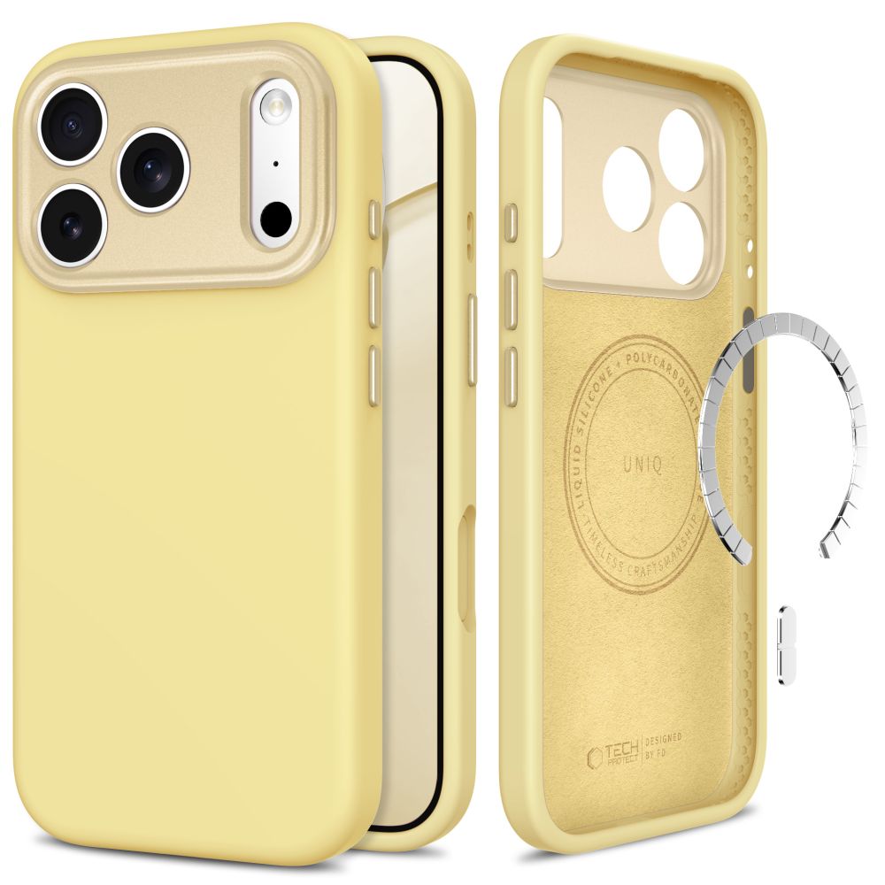 Tech-Protect Uniq MagSafe CC-fodral för iPhone 18 Pro Max / 17 Pro Max – Gult