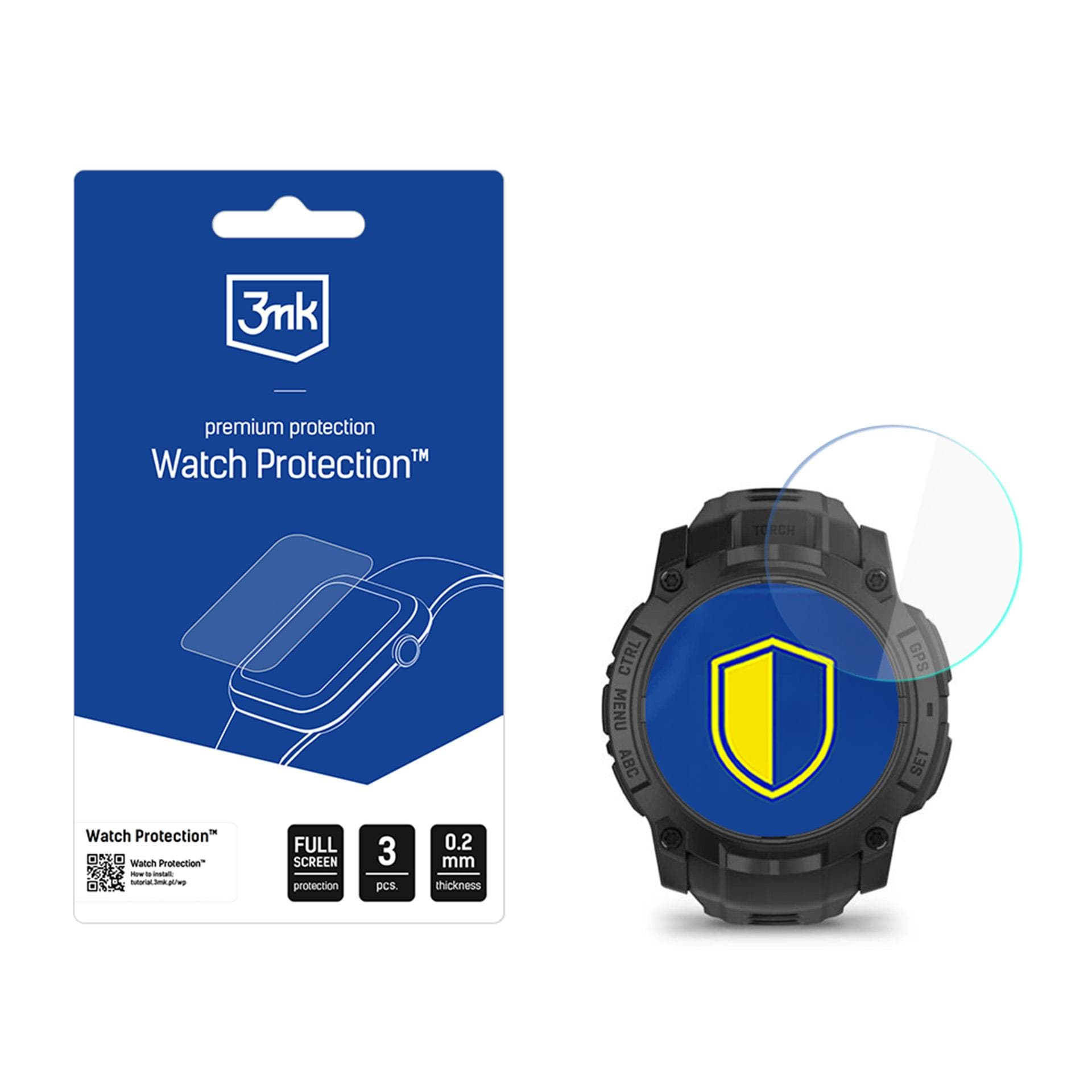 3mk Watch Protection FlexibleGlass skärmskydd för smartklocka, Garmin Instinct 3 Tactical 50 mm