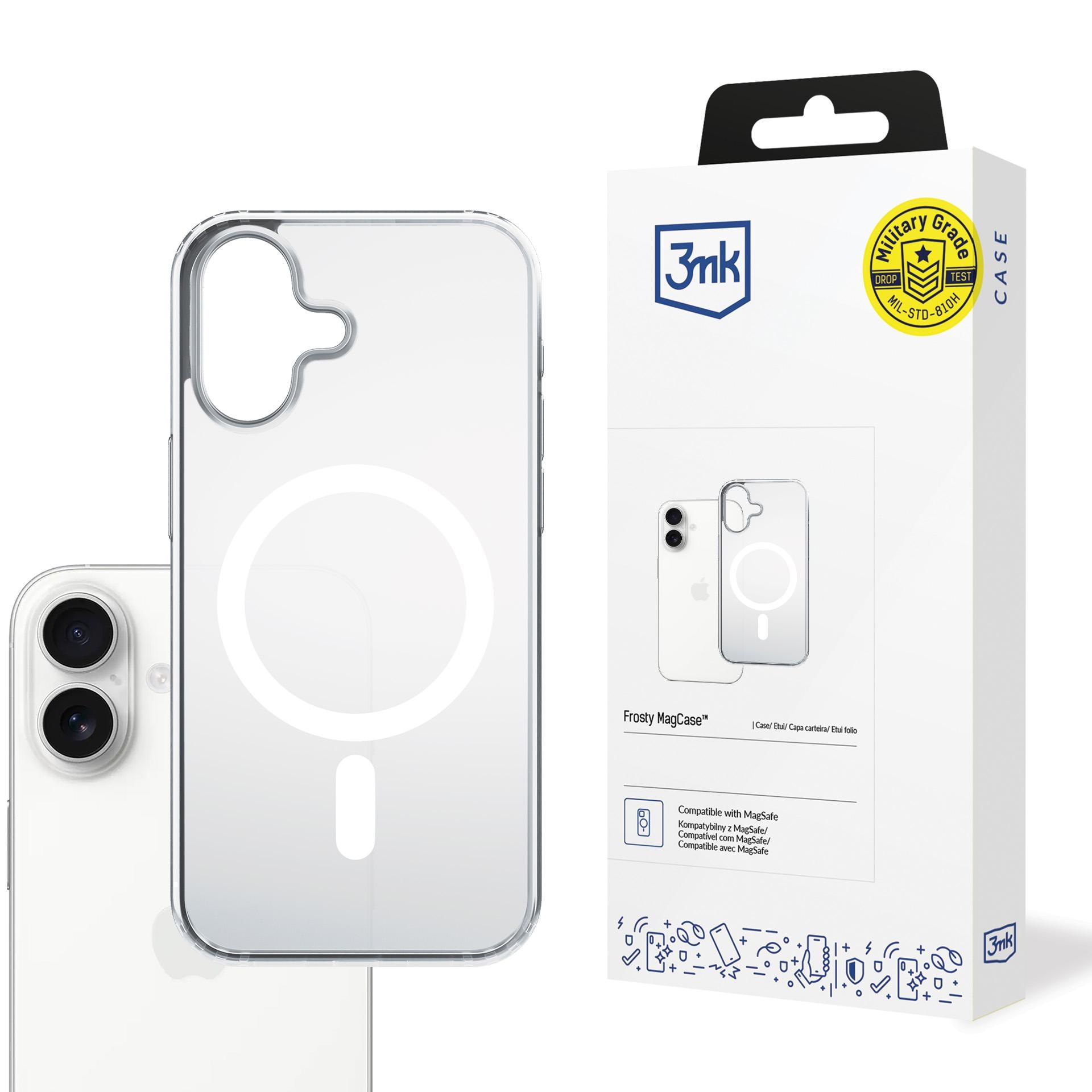 3mk Frosty MagCase för iPhone 17 – vit