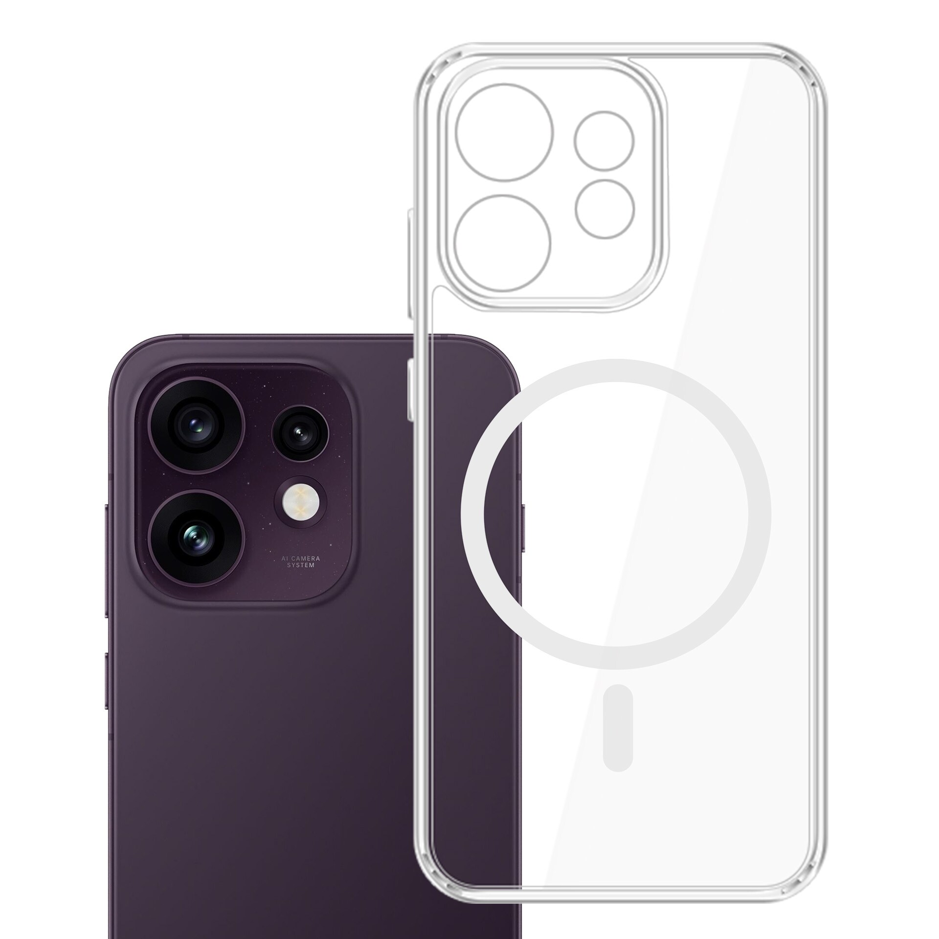 3mk Armor Magcase til Oppo Reno 16 F / Reno 16 FS (CPH2859) – Gennemsigtig